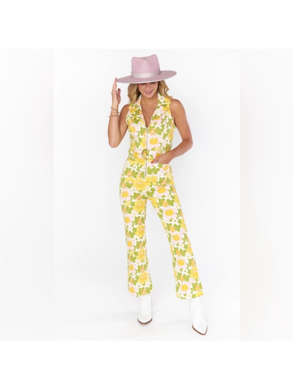 Show Me Your Mumu Jacksonville Cropped Jumpsuit in Fresh Floral size Small